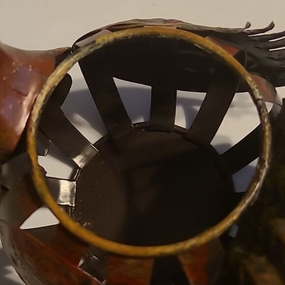 Decorative Metal  Turkey Candle Holder - Brown - Picture 6 of 6